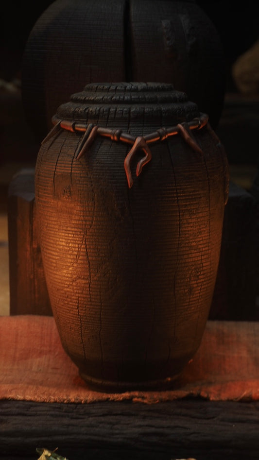 Helios, Wood Vessel.